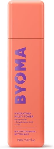 byoma hydrating milky toner dewy, ultra hydrating toner for face soothes skin, locks in moisture, reduces redness barrier repair 5.07 fl oz byoma hydrating milky toner dewy, ultra hydrating toner for face soothes skin, locks in moisture, reduces redness barrier repair 5.07 fl oz