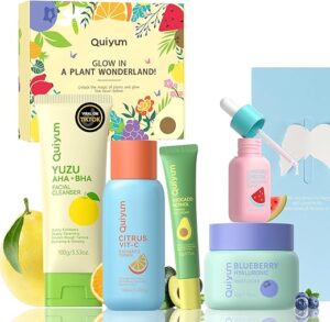 fruit skin care set, 5 daily routine beauty skin care for teens girls gentle skincare gift sets, facial care set for women,travel sets fruit skin care set, 5 daily routine beauty skin care for teens girls gentle skincare gift sets, facial care set for women,travel sets